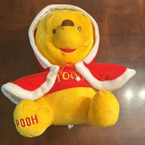 18" Winnie the Pooh Christmas Holiday Coat Cape Plush Toy - Picture 4 of 8